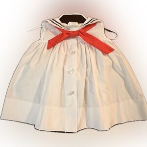 Vintage Sailor Dress Baby Girl Size 6 Month C. I. Castro & Co. Button Front